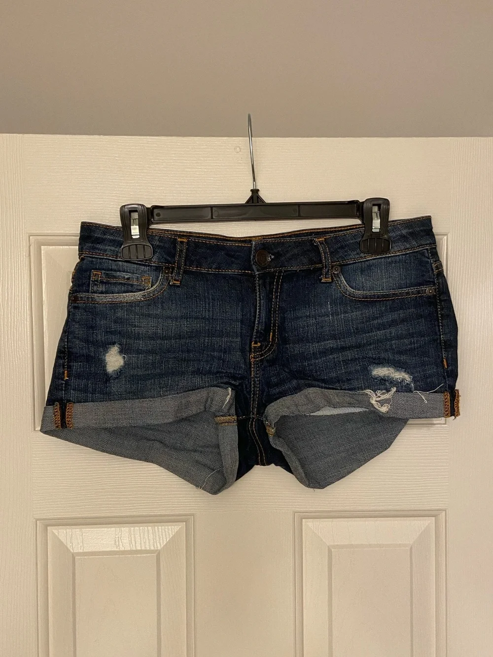 Aeropostale Shorty Distressed Blue Denim Shorts